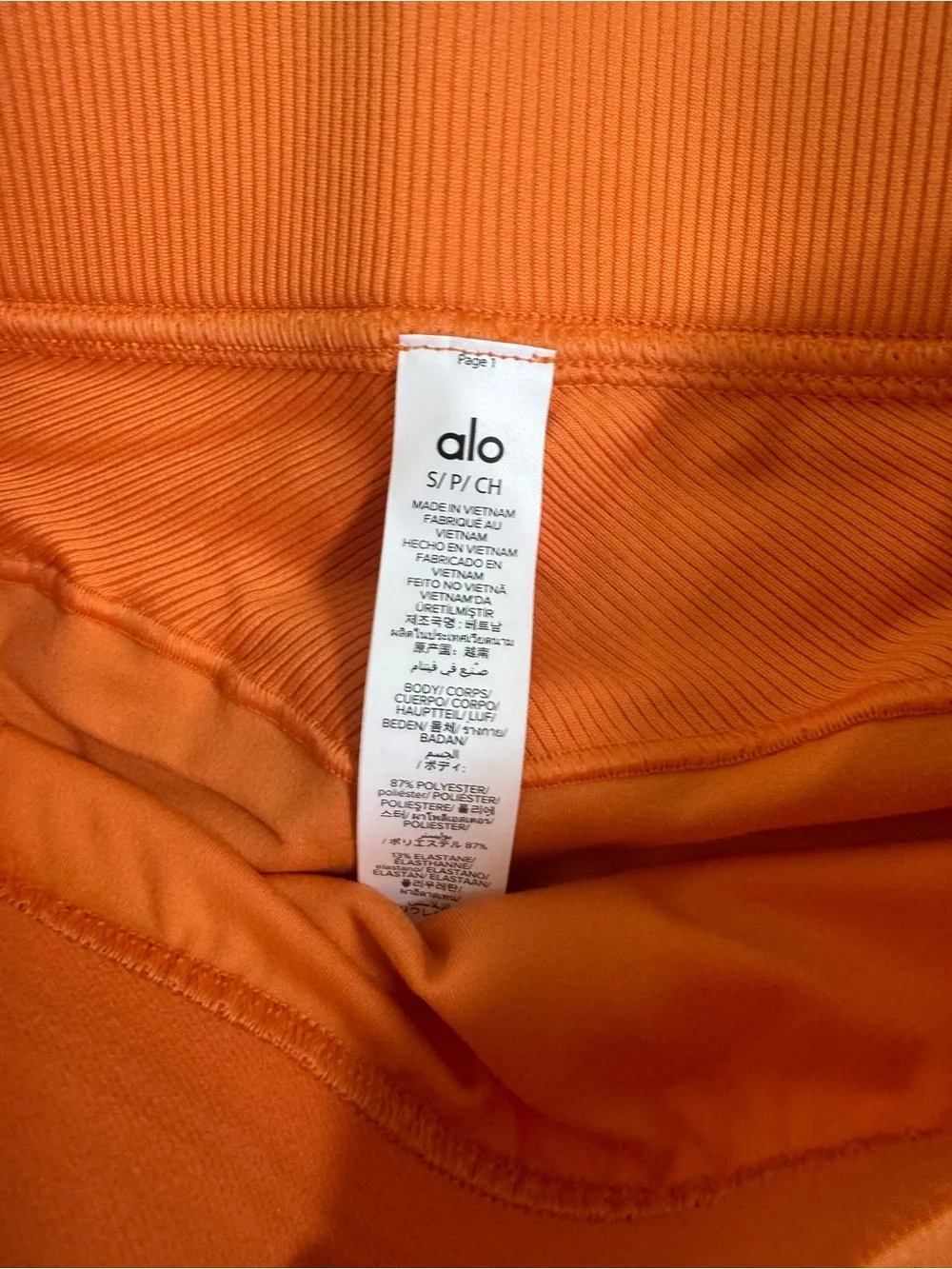 ALO alosoft High-Rise 7/8 relay Leggings in Satsuma Breeze